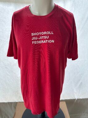 Shoyoroll Jiu Jitsu Federation Men's Red T Shirt Size 2XL